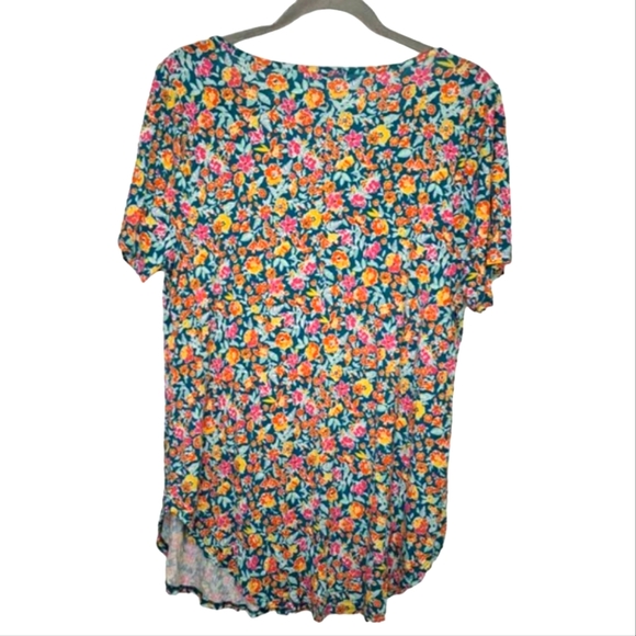 Lane Bryant Fitted Tunic Floral Print V Neck Plus Size 18/20 - Picture 2 of 6